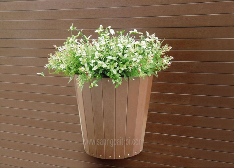 Bồn hoa gỗ ngoài trời