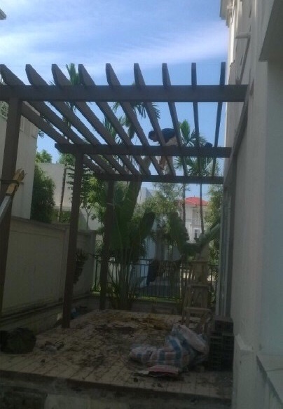 lắp đặt ván sàn gỗ ngoài trời