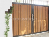 cổng gỗ nhựa Tecwood