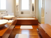 sàn gỗ công nghiệp cho nhà tắm