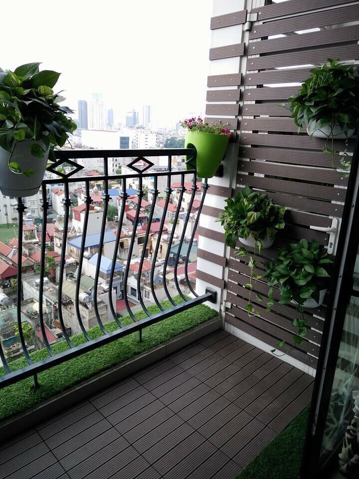 vỉ gỗ nhựa ban công đẹp Vỉ gỗ nhựa, vỉ gỗ nhựa ngoài trời