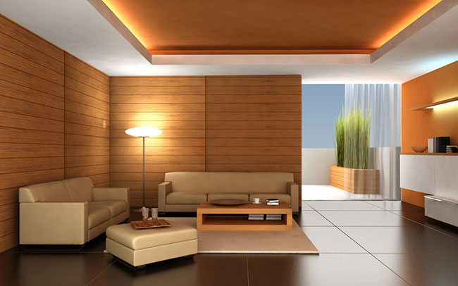 Ấn tượng với phong cách châu Âu bằng gỗ ốp tường phòng khách