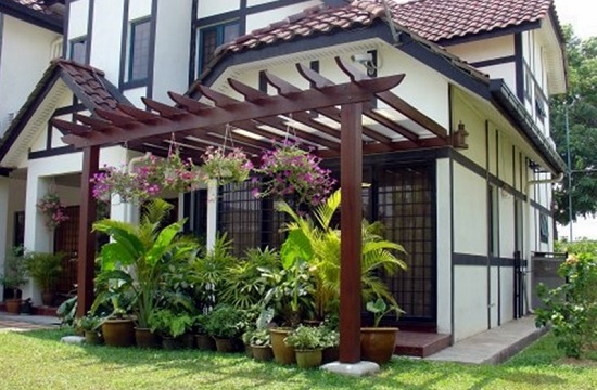 Giàn hoa gỗ ngoài trời giá rẻ