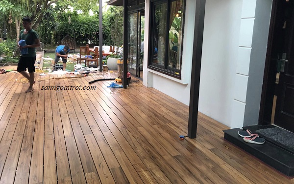 Sàn gỗ Teak lát ngoài trời